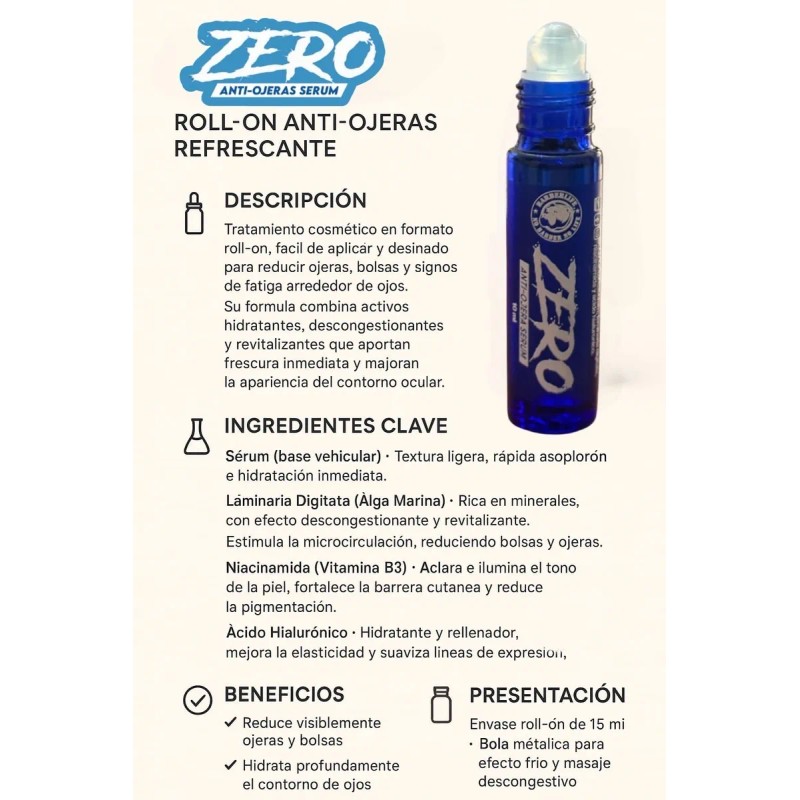 Roll On Anti Ojeras, Antibolsas Inflamadas Barberlife Mixta Día/noche