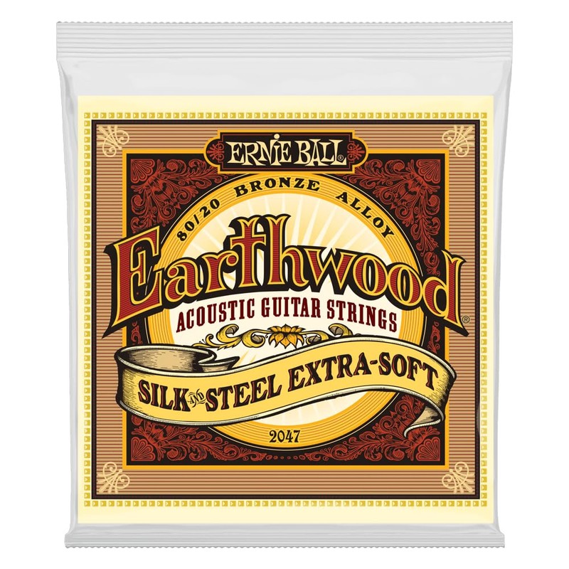 Juego de cuerdas acústicas Ernie Ball Earthwood, de seda y