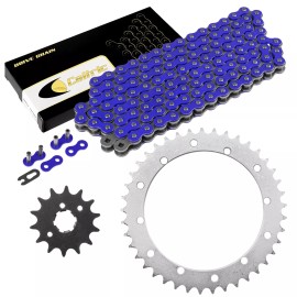 Caltric Blue Drive Chain And Sprockets Kit for Yamaha Banshee 350 YFZ350 1989-2006