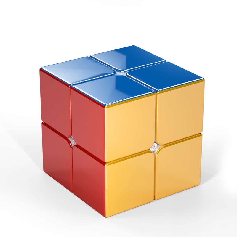 HELLOCUBE Cyclone Boys 2x2 Speed Cube Magnetic Reflective Mirror Stickerless