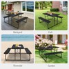 renatone Folding Picnic Table, Black