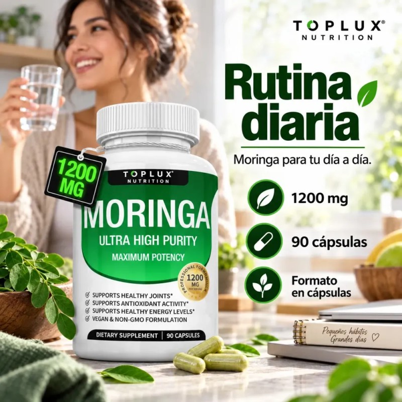 Moringa Suplemento Herbal Bienestar 1200 Mg 90 Cápsulas