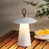 LampLust Cordless Rechargeable Table Lamps, 12 Inch, Matte White, Dimmable