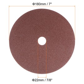 sourcing map 25pcs 80 Grit Aluminum Oxide Resin Fiber Discs 7"x7/8" Metal Sanding Grinding Discs for Angle Grinding Machine Polishing and Grinding Metals, Wood, and Fiberglass
