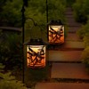 Solar Lantern Lights Outdoor, Dragonfly Waterproof Metal Hanging Solar Lights