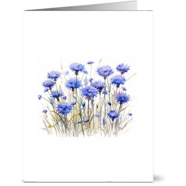 32 x British themed Watercolour Blank Greeting Cards (British Flowers)