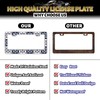 Mexican Tiles Print Boho License Plate Frame Stainless Steel Metal