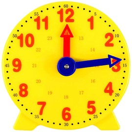 Aczyqws 24 Hour Teaching Clock for Children Colorful Educational Time Learning Clock with Graphics 10cm