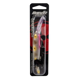 BANDIT LURES Multi-Species Minnow Jerkbait Glowing Fishing Lure, Fishing Accessories, Excellent for Bass and Walleye, 4 5/8", 3/4 oz, Sandstorm