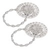 2Pcs Magnetic Curtain Tiebacks Stainless Steel Sparkling Crystal Flower Curtain