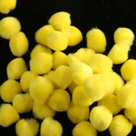 Pompones 25mm Amarillo 100 piezas