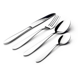Sabichi Arch 16pc Cutlery Set, Stainless Steel, Silver, 6.3 x 20 x 27 cm