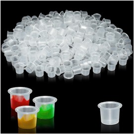 Yuronam 300PCS Medium Tatoo Ink Caps Plastic Pigment Cups for Tatoo Ink Accessory Supplies