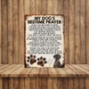 MY DOG'S BEDTIME PRAYER RETRO STYLE METAL TIN SIGN/PLAQUE (BLACK