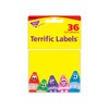 36 x Colourful Crayons Large Stickers for Badges and Labels
