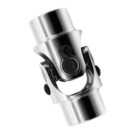 GLOCRORET 3/4"-30 Spline X 3/4" Round Chrome Steering Universal Joint Single U Joint Shaft, Total Length 83mm (3-1/4")