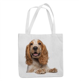 Tribal T-Shirts Cocker Spaniel Gifts: 100% Cotton Dog Gift Bag with Digital Print, Eco-Friendly Reusable Tote Shoulder Bag, Dog Themed Gifts for Women, 42 x 38cm, Durable and Vibrant Design