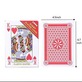 DKAOVH Jumbo Playing Cards, Oversized Playing Cards, giant playing cards, 4.5"X6.7" Giant Deck Poker