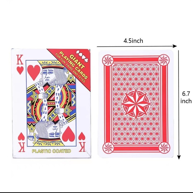 DKAOVH Jumbo Playing Cards, Oversized Playing Cards, giant playing cards,