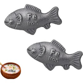 2 Piezas Hierro Pescado para Cocina Plancha Suplemento Hogar y Cocina Saludables