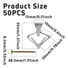 Runseaway 50 Sets Drywall Anchor Kit, Self-Drilling Hollow Wall Anchors