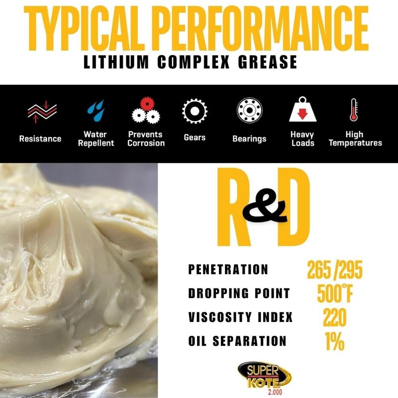 Lithium Complex Grease SUPERKOTE 2000 - White Lubricant Grease Superkote