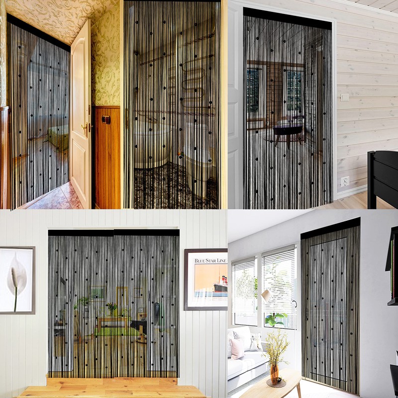 Taiyuhomes Bead String Curtains Door Fly Screen Curtain Beaded Curtain