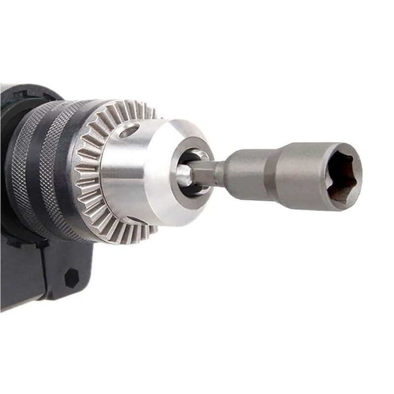 1/4" Hex Shank 6mm/7mm/8mm/9mm/10mm Drill Socket Kit,Power Nut Driver Bit