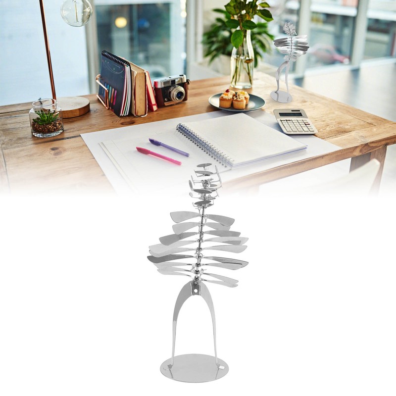 Metal Rotating Windmill Wind Braking Figurine Humanoid Rotating Windmill Home