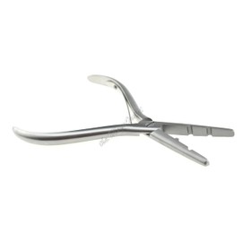 MAQNSCO 7" Multi-Function Stainless Steel Hair Extension Pliers Micro Rings Extensions Removal Opening Pliers for Micro Beads 2, 3.6mm Holes Plier with no Slip Grip (Silver)