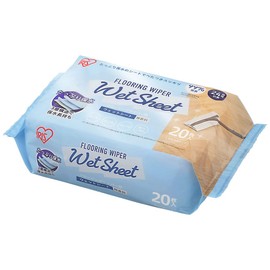 Iris Ohyama FWS-W20 Flooring Wiper Wet Sheet, 3-Layer Construction, Long Lasting Water Retention, For Floors, 20 Sheets