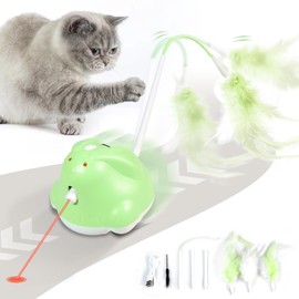 LYASIL 3 in 1 Interactive Cat Toys for Indoor Cats,Automatic Cat Laser Toys,Electric Moving Cat Toy for Home Alone Cats,Self Play Kitty Toys for Indoor Cats