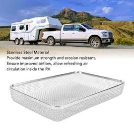 SIXRUN RV-Furnace-Vent-Abdeckung, Edelstahl Wohnmobil Ofenbelüftung Abdeckung RV Entlüftungsabdeckung mit Installationswerkzeug für Wohnmobile 6,0 x 8,6 x 1,3 Zoll