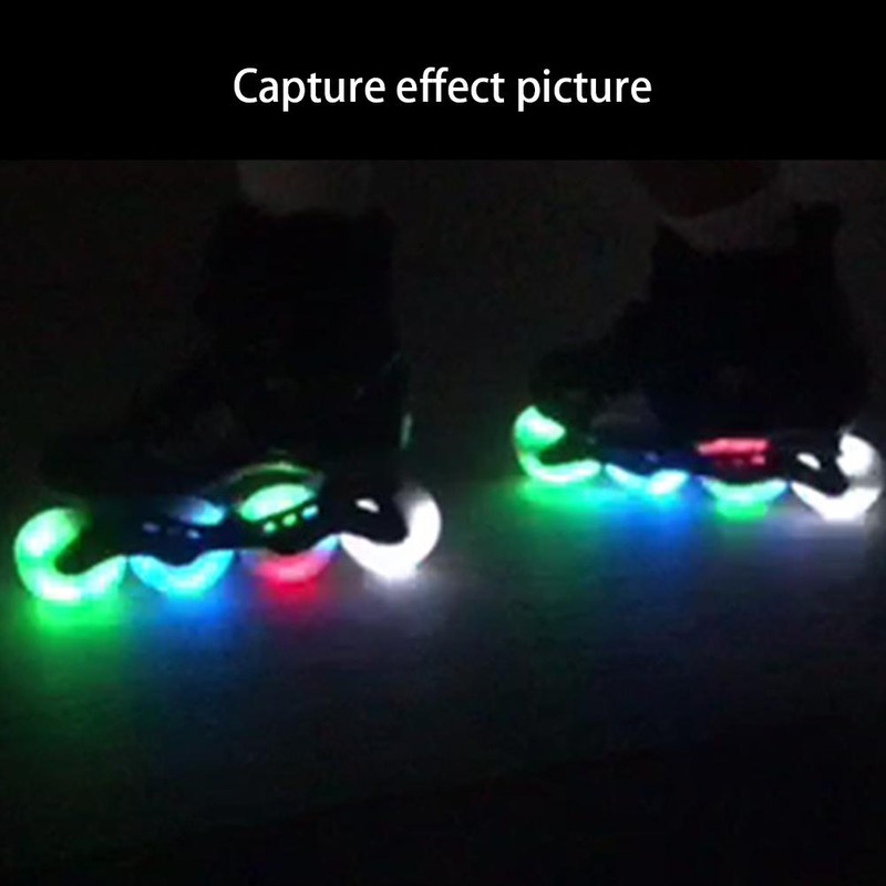 8 Pcs Inline Skate Wheels with 16 Bearings LED Light