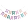 Pastel Rainbow Happy Birthday Banner Bunting Garland Flag Party Supplies