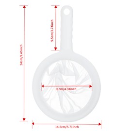 1pcs Plastic Nylon Fine Mesh Strainer,200 Mesh Fine Mesh Food Grade PP Strainer Ultra-Fine Nylon Mesh Sieve Mesh Colander with Non Slip Handle for Coffee Jam Fruits Vegetable Straining Set Strainer