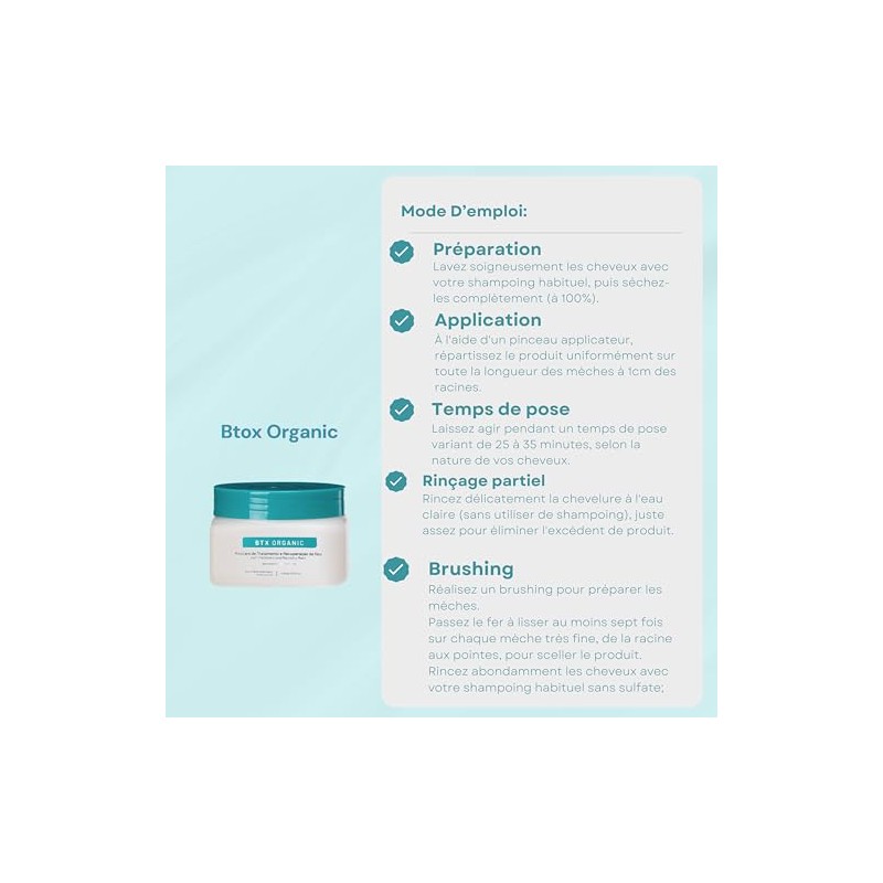 Btox Organic 300 g - Reduces Volume and Eliminates Frizz