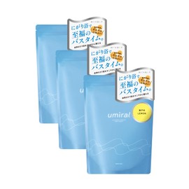 umiral Bath Salt, Sweat Stick, Magnesium Chloride, Bath Salt, 12.8 oz (350 g) x 3, 70 Doses, Lightweight Spoon, Made in Japan (Setouchi), Top Share Maker (Setouchi Lemon x 3)