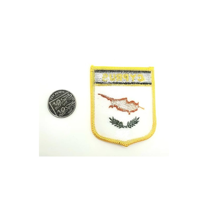 Cyprus Flag Embroidered Iron On Patch 1 Piece