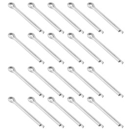 sourcing map 25Pcs 4mmx40mm Zinc-Plated Carbon Steel Cotter Pin, Split Pin Fastener Clips Split Cotter for Household Appliances, Sports Equipment, Car Mechanics Repair (White)
