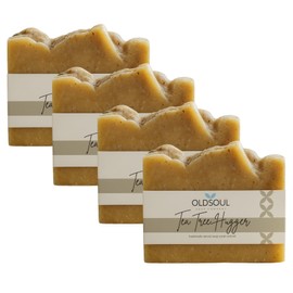 Old Soul Soap Company - Tea Tree Hugger Soap Collection Soap Bar – Skin Renewing, Vegan-Friendly with Tea Tree & Peppermint Oil – Deep Cleansing & Nourishing for Glowing Skin – 5.8 oz Pack 4