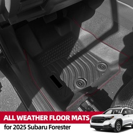 Naibeve Floor Mats for 2025 Subaru Forester- All Weather Custom for Subaru Forester Floor Mats Cargo Mat Liners & Floor Liner & Backrest Mats Accessories