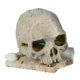 Sugarello Reptile Shelter Hideaway Terrarium Cage Reptile Breeding Aquarium Decoration Skull Object Aquarium Interior Figurine Leopa Lizard Snake Turtle