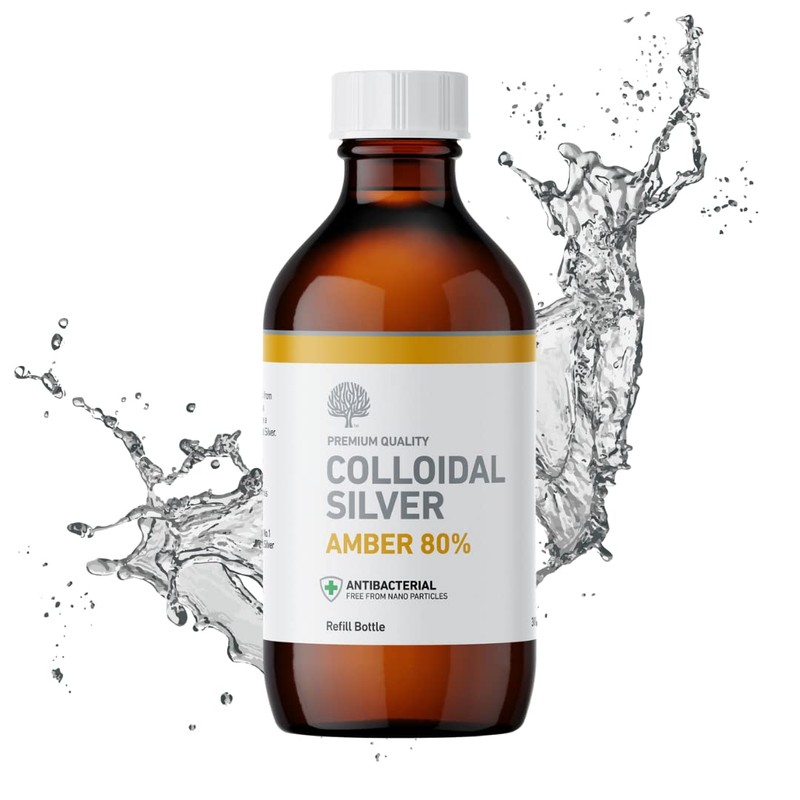Nature's Greatest Secret Premium Quality Antibacterial Amber 80% Colloidal Silver