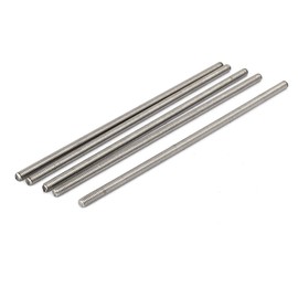 Sourcingmap M4 x 120mm 304 Stainless Steel Fully Threaded Rod Bar Studs Silver Tone 5 Pcs