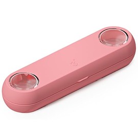 3n ReO2 Clear Contact Lens Case 2 Pack Magnifier Box, Portable Contact Lenses Cases with Tweezers Remover Tool and Mirror For Travel&Home, Storage Box for Colored Contact Lens Cases (Pink)