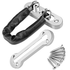 Cisixin Stainless Steel 304 Door Chain, Door Security Chain Lock Door Chain Against Theft with Screw Fittings for Home Hotel Interior Doors and Windows