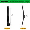 Rear Windshield Wiper Arm Blade Set Replacement for VW Tiguan