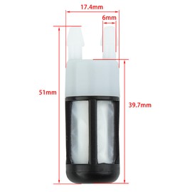 Mtanlo Dual Port Fuel Filter For Stihl BR600 BR550 BR500 Leaf Blower Part 4282 007 3600, 10 x Dual Port Fuel Filter