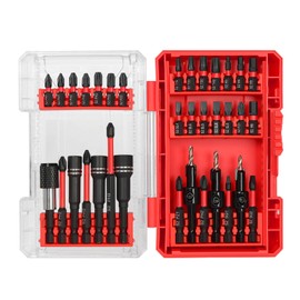 YOSIGHT 35Pcs Impact Driver Bits Set with a Storage Case, 28 Magnetic Screwdriver Bits, 3 Hex Countersink Drill Bits, 3 Sockets, Quick Change Chuck, for Power Screwdrivers Electric Drill Drivers